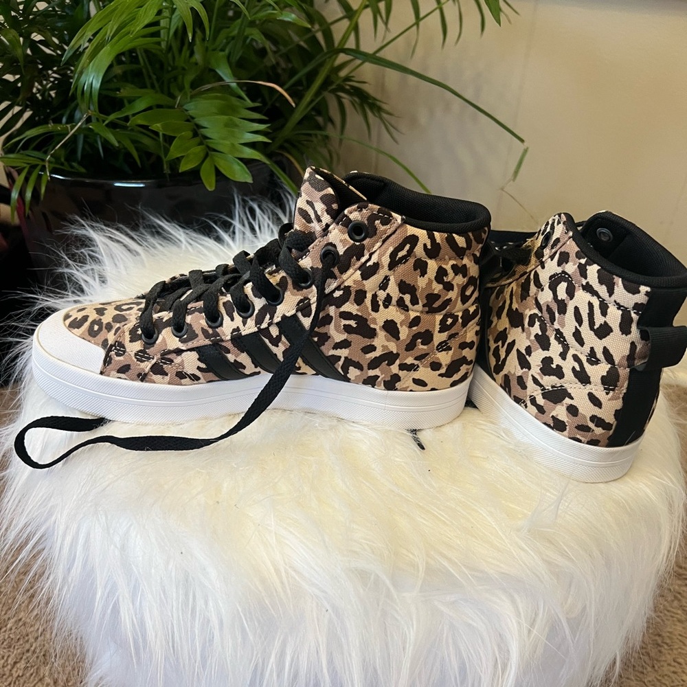 Adidas Women's Leopard Print Sneakers - Picture 2 of 2